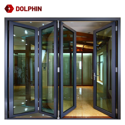 Soundproof Bi Folding Door , Bi Folding Interior Aluminum Door