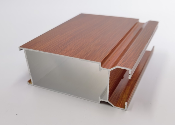 1.2mm Aluminium Sliding Window Profile Wooden Grain Marble Texture Adhesion