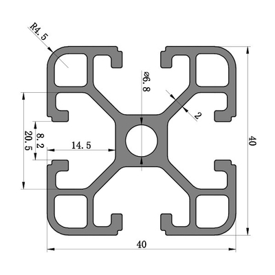 T Slot / V Slot Industrial Aluminum Profile 30x30 40x40 30x60 Size Customized